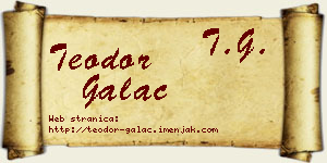 Teodor Galac vizit kartica